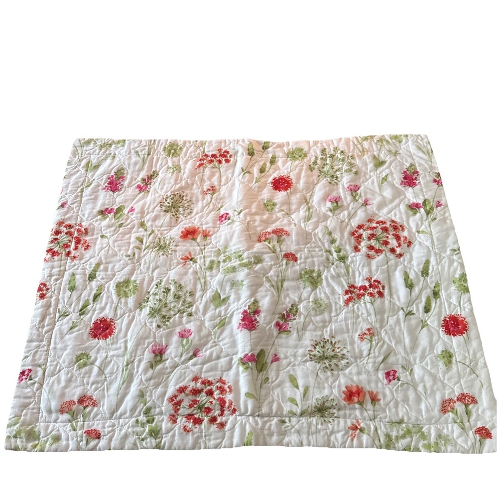Laura Ashley Cotton Pillow Sham  31x24 Floral Cottage Core